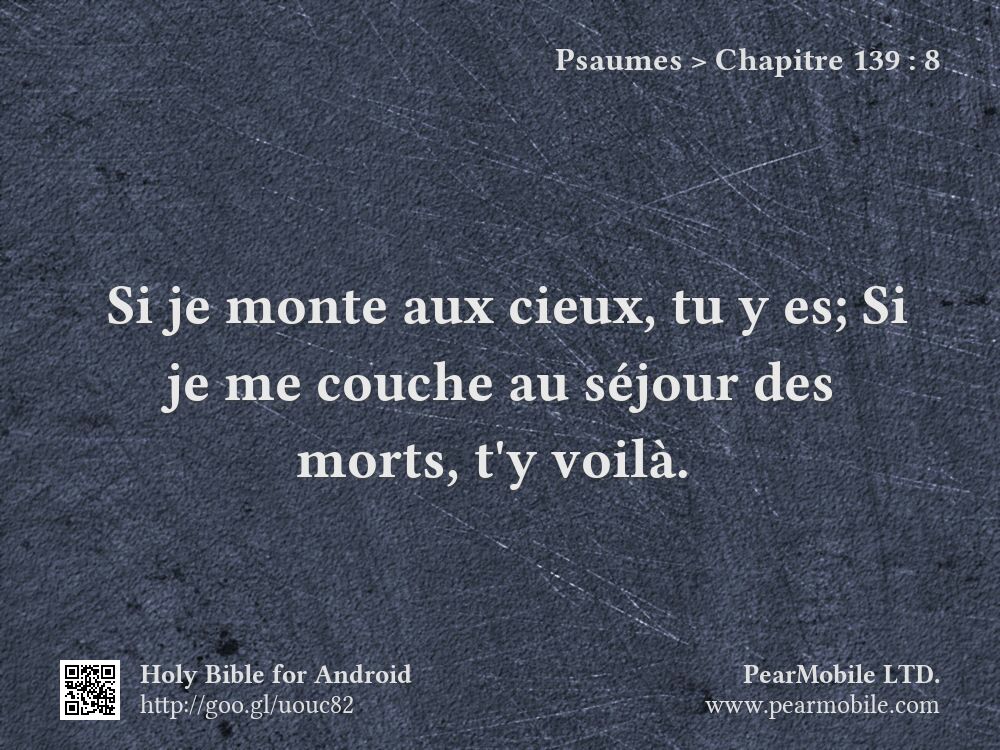 Psaumes, Chapitre 139:8